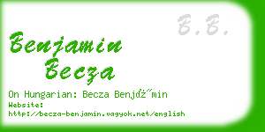 benjamin becza business card